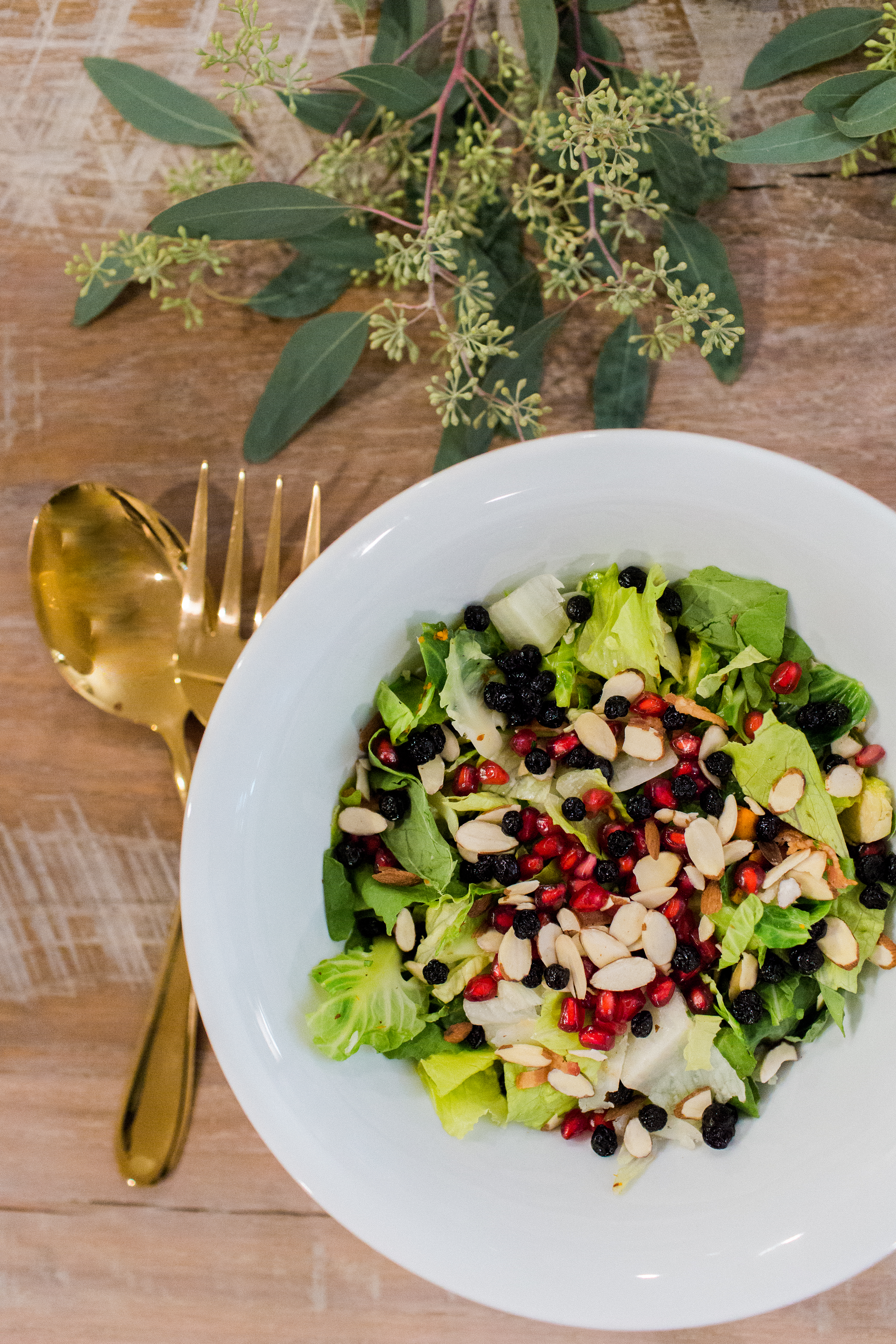 Kale and Brussels Sprouts Salad - Thanksgiving recipe