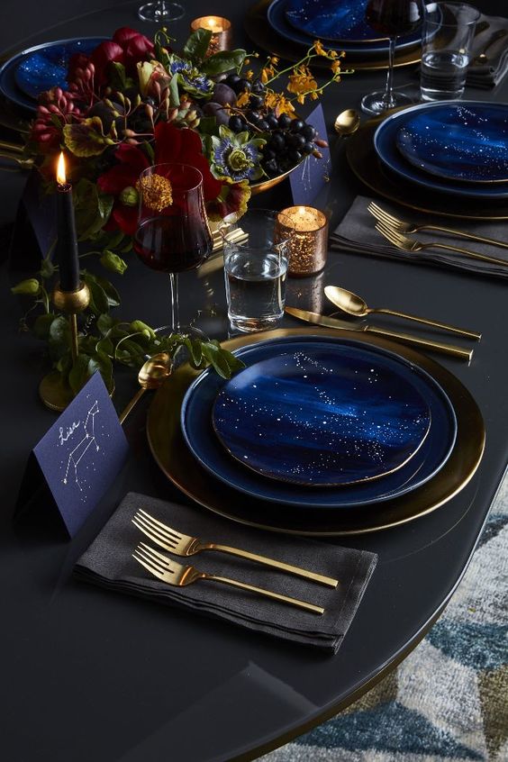 Dark and Moody Christmas Tablescape