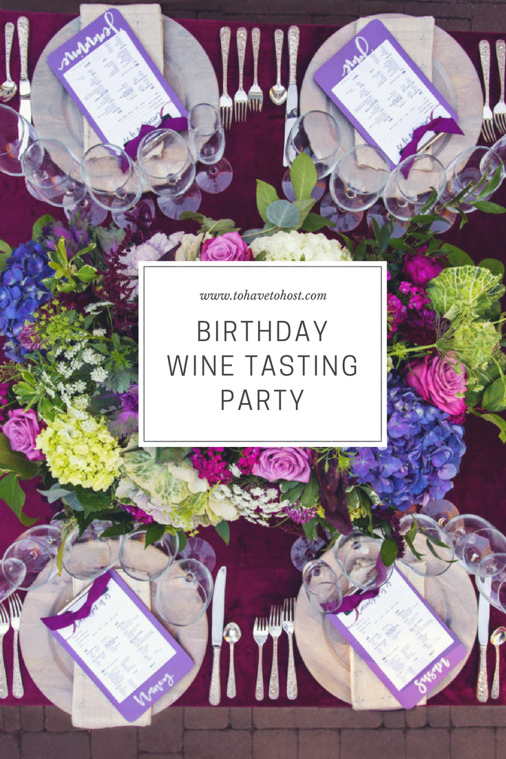 Wine Tasting Birthday Party