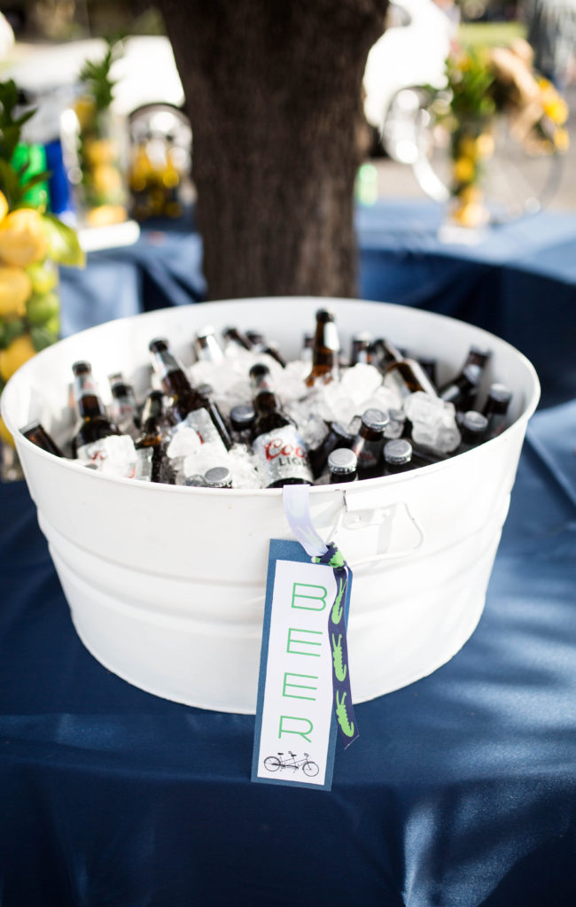 beer in white tub