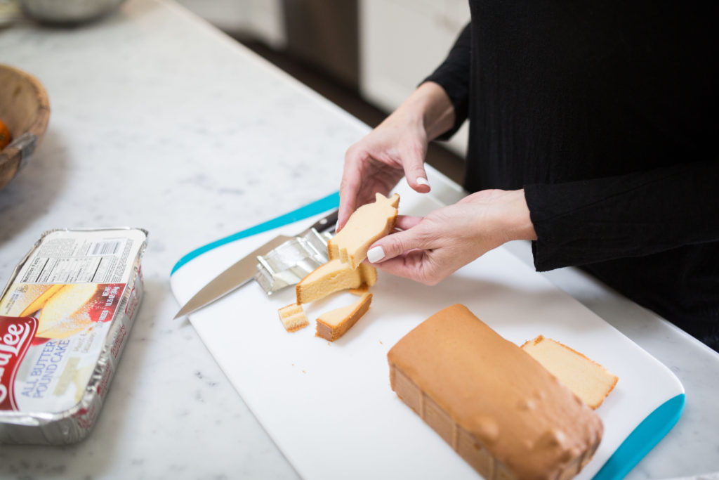 tulip shaped pound cake dessert