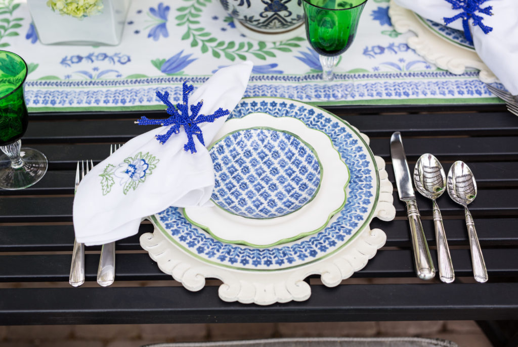 Poolside dining with Aerin Lauder's collection