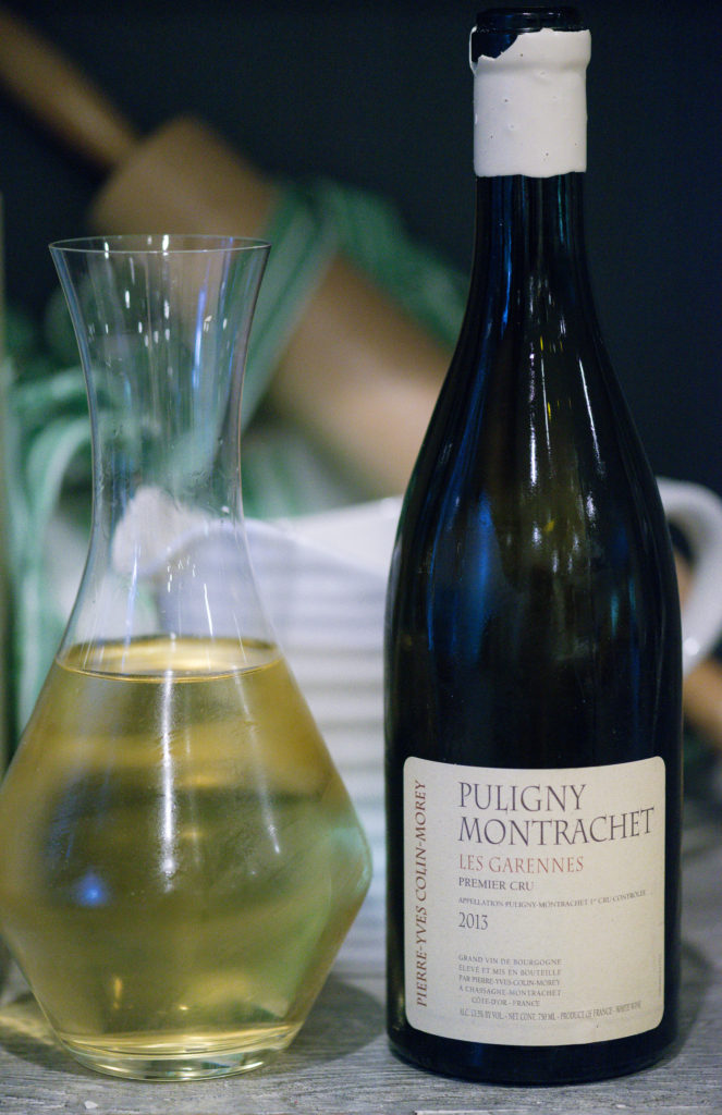 puligny montrachet served at wine country chef's dinner