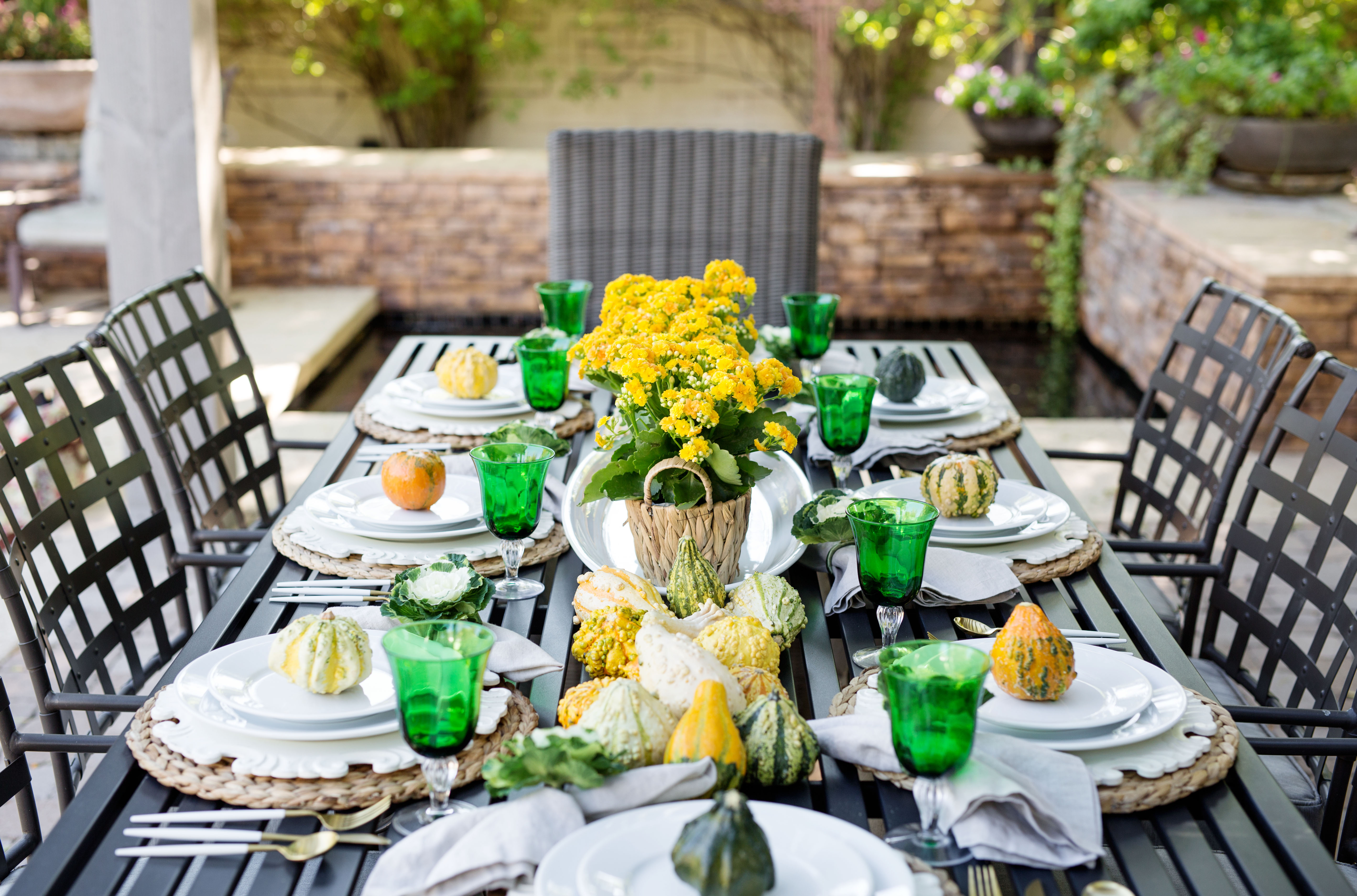 Transitional Fall Table: Using Heirloom Yellow & Green Squash