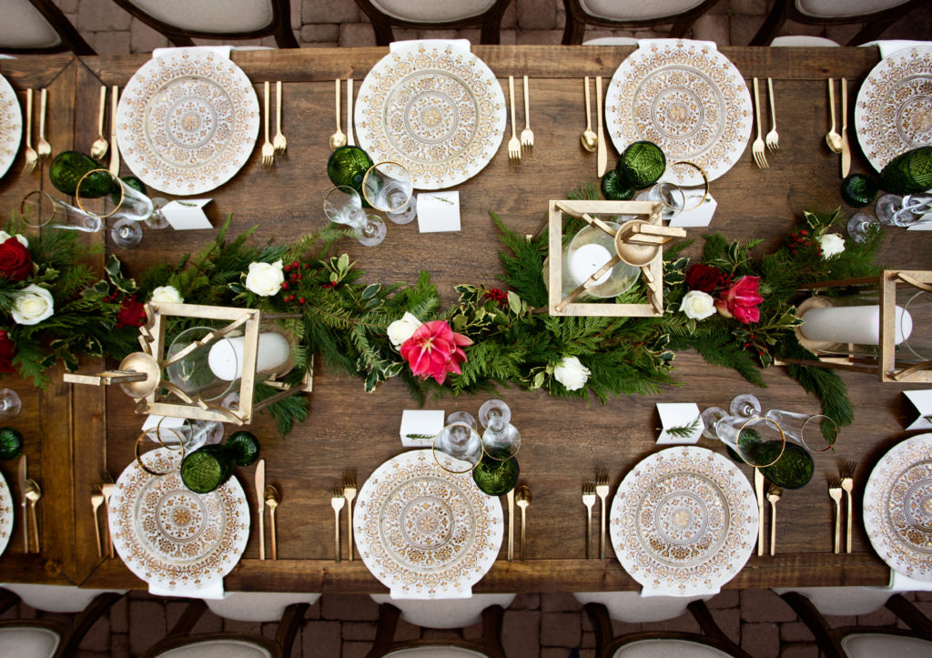 Elegant Italian dinner table