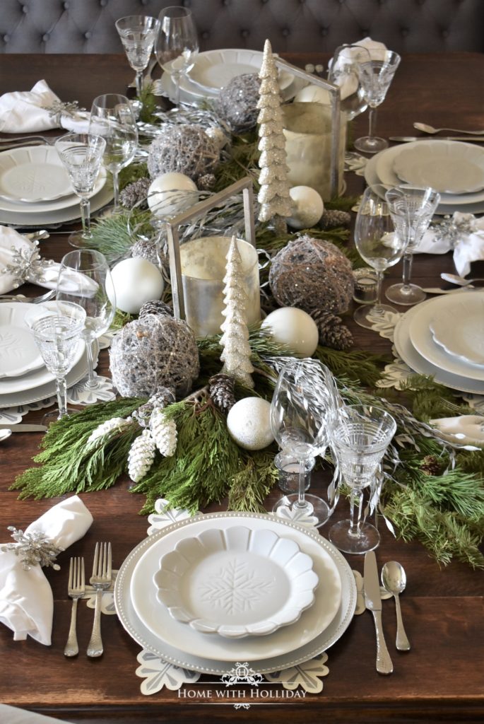 All White Holiday Table