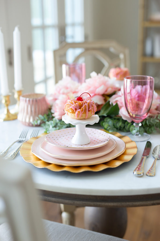 Valentine's Day inspiration with mini-bundt cherry chip cakes