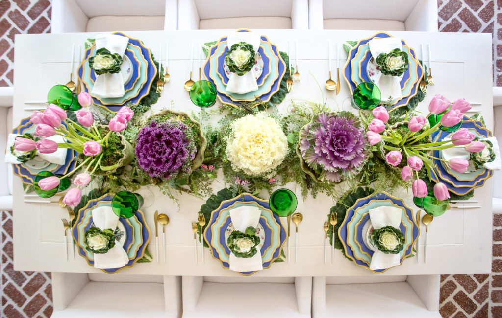 Easter tulip table