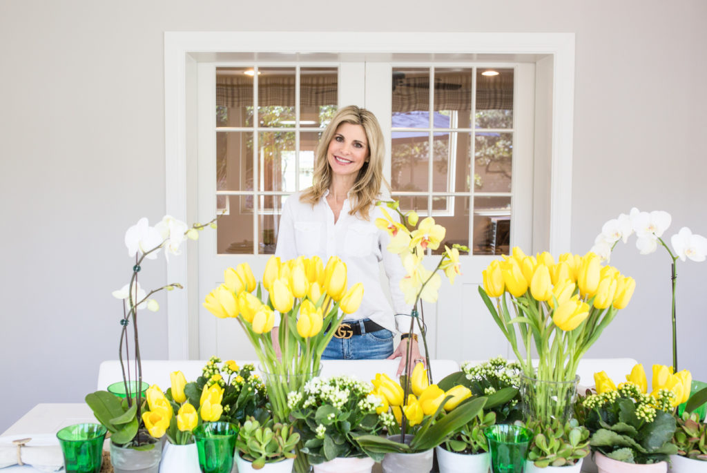 Yellow tulip table