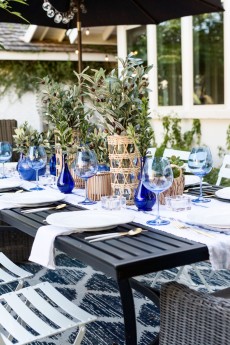 Mediterranean-Inspired Dinner Party: Blues, Whites and Earthy Neutrals