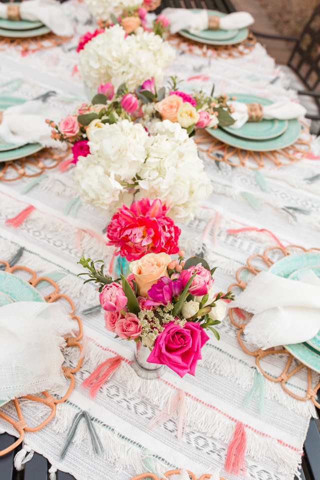 pink centerpiece