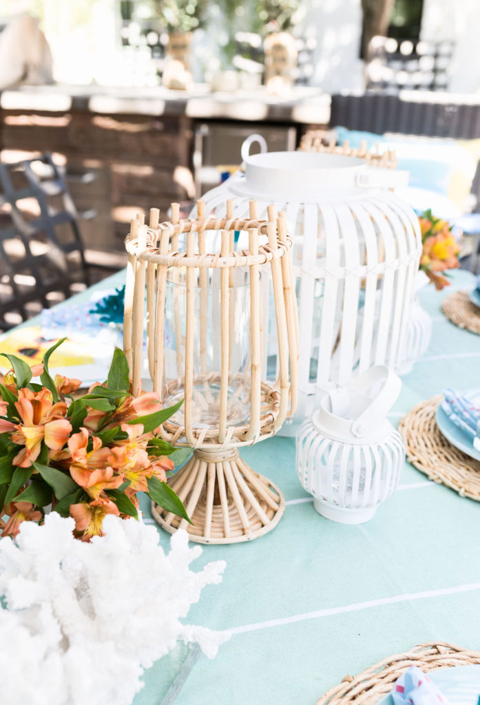 rattan lanterns