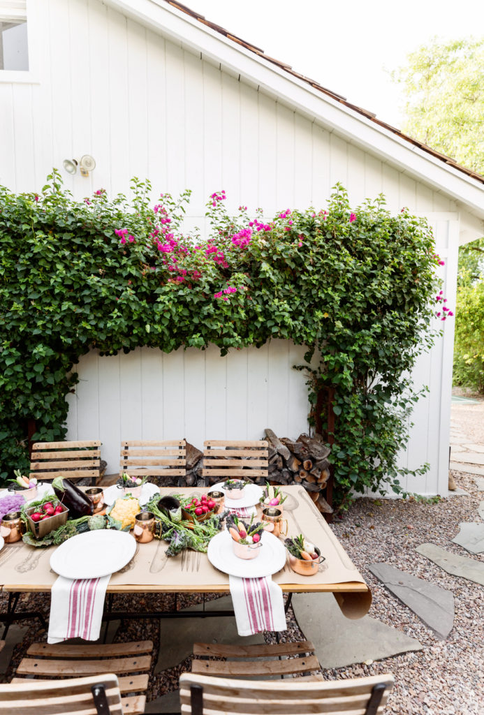 farmer's market dinner party scene