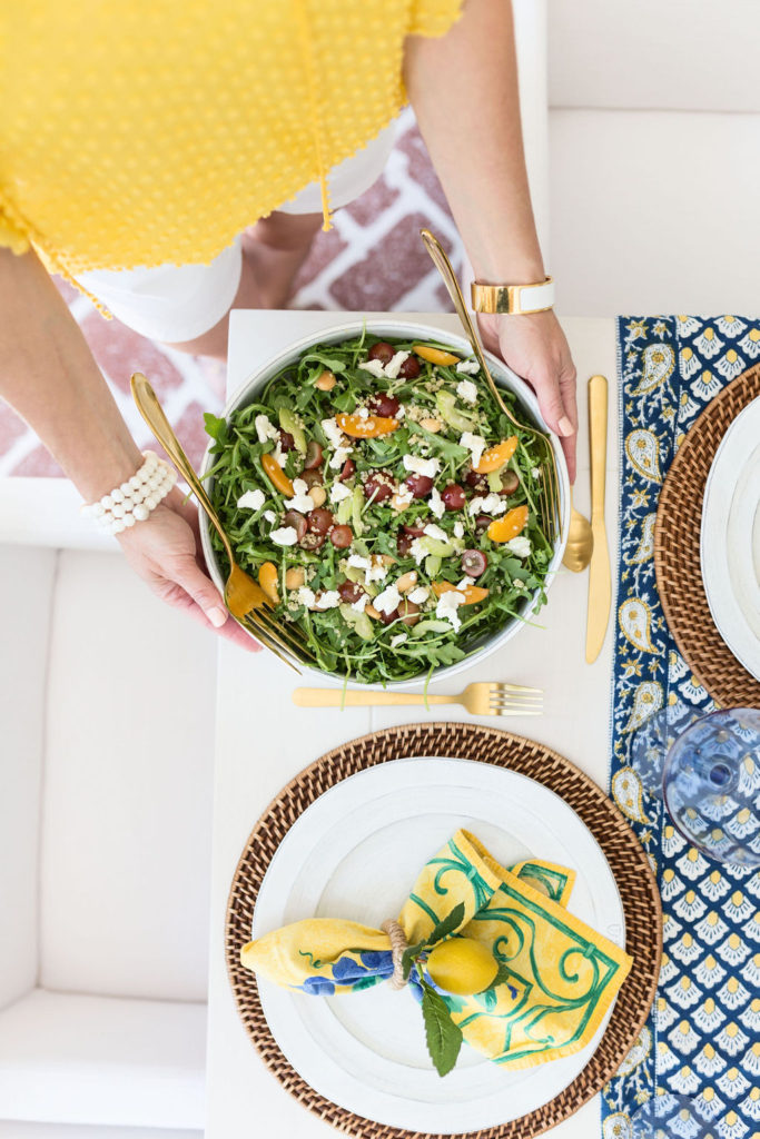 Provençal Stuffed Apricot & Goat's Cheese Salad with Edible