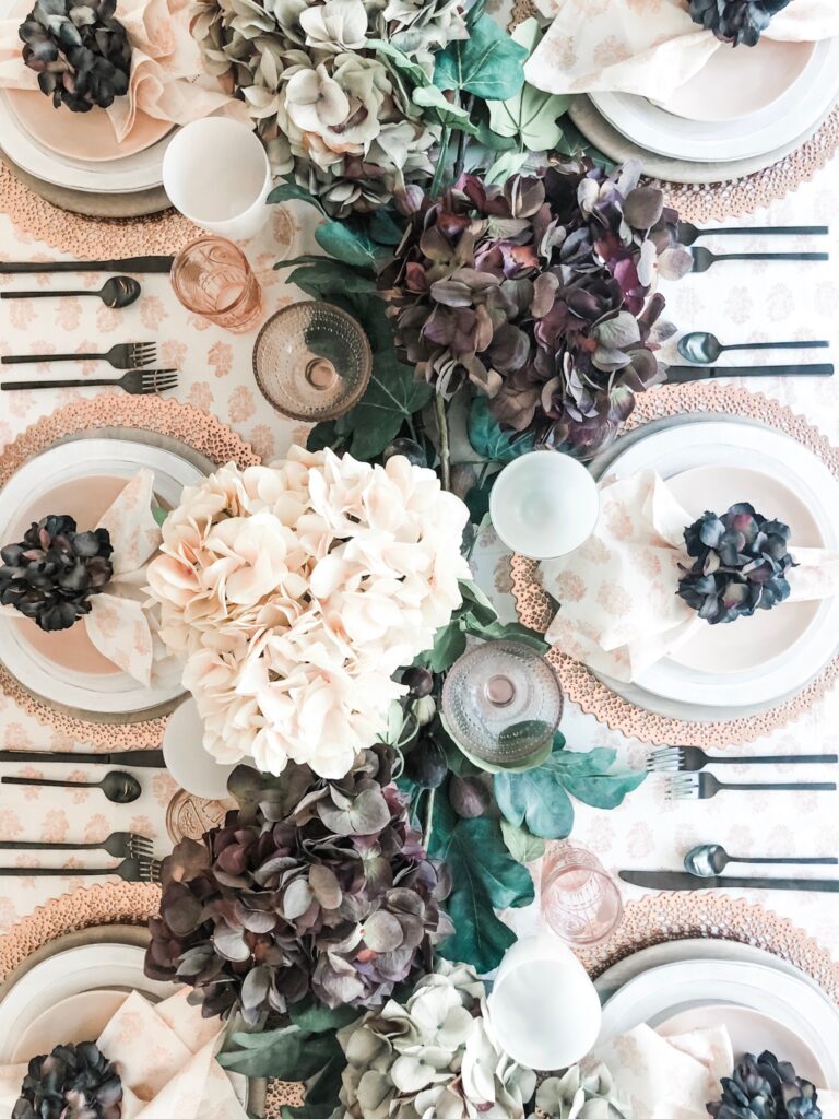 blush and eggplant table 