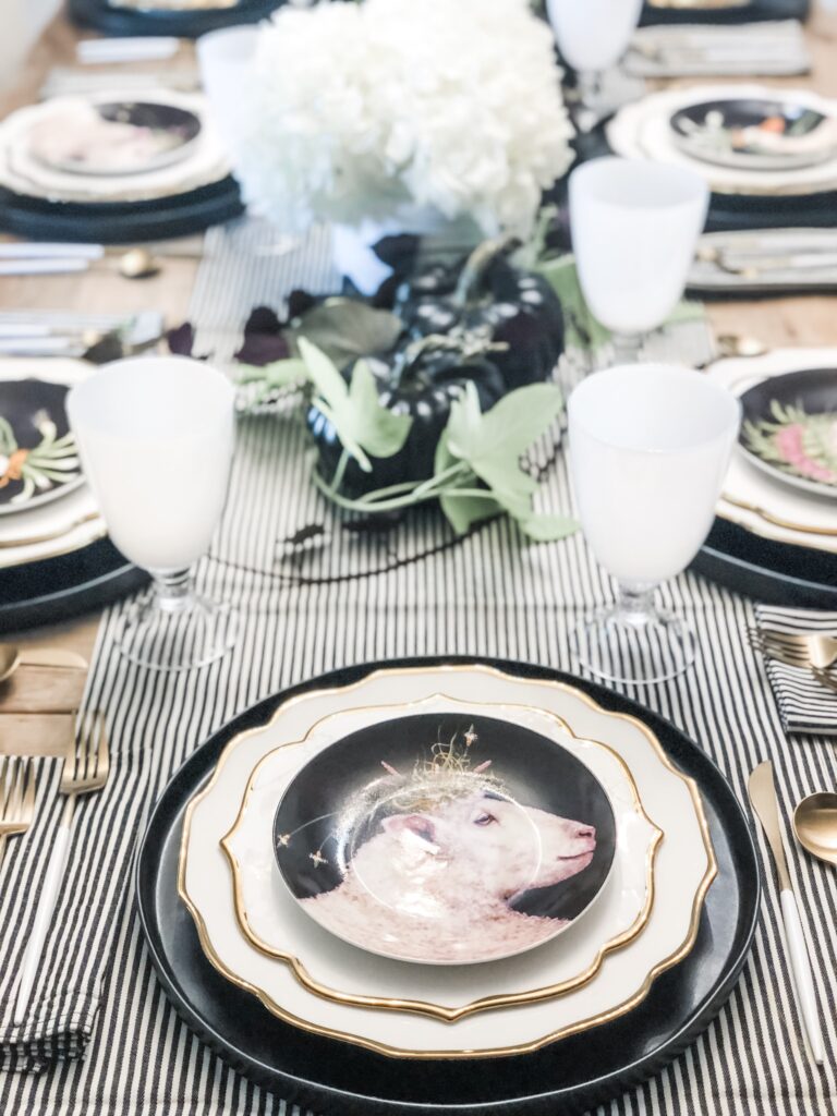 Elegant Farmhouse Table: Whimsical Animal Decor - to have + to host