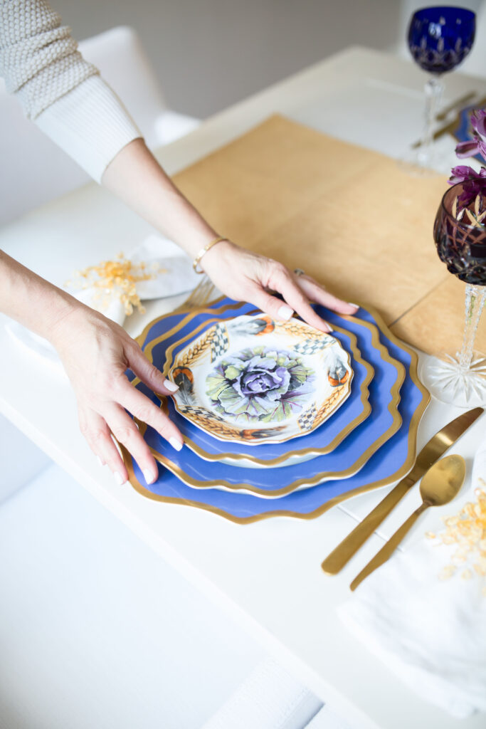 purple dinnerware