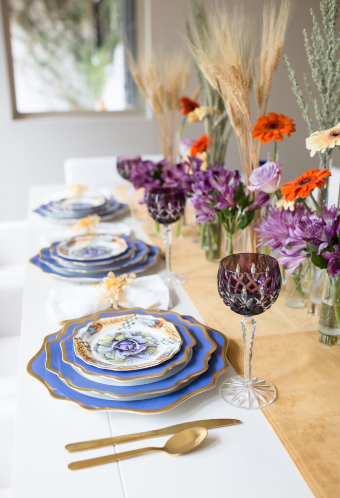 purple Thanksgiving table