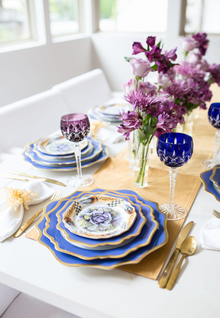 purple thanksgiving table