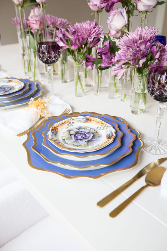 purple thanksgiving table