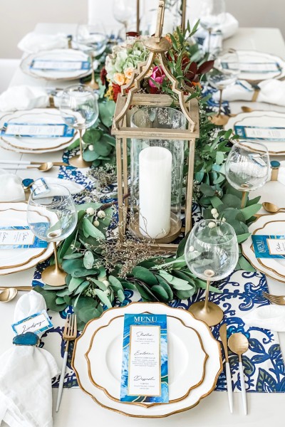 blue winter table