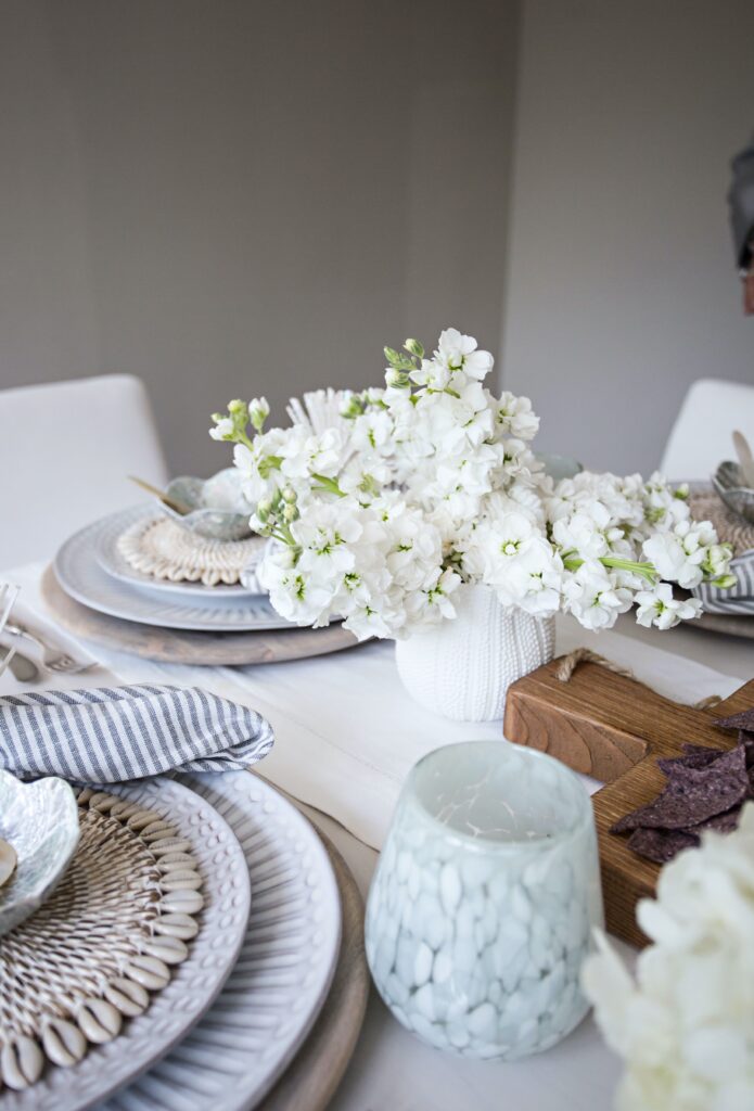 white floral arrangement