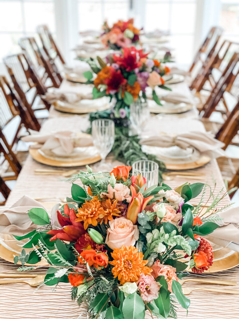 coral flower centerpiece