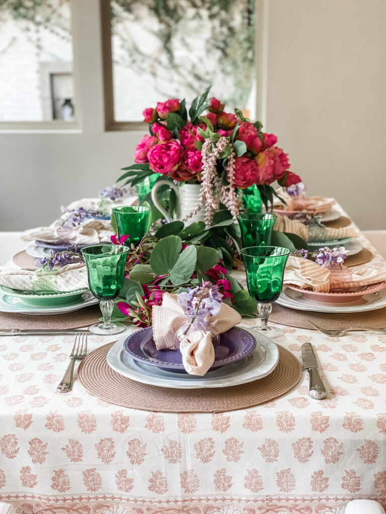 Lavender and White Easter Tablescape - Home With Holly J