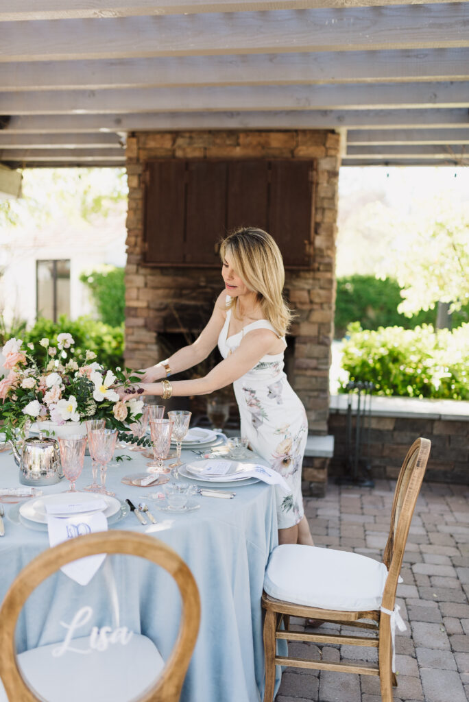 blush wedding centerpiece