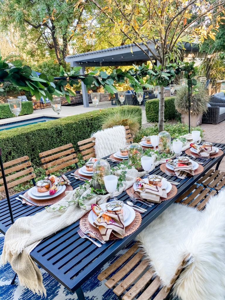 backyard fall dinner