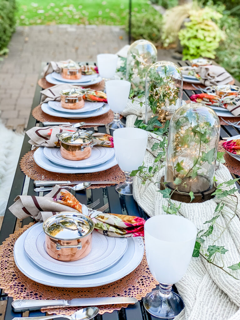 backyard fall dinner