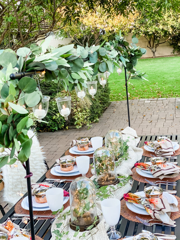 backyard fall dinner