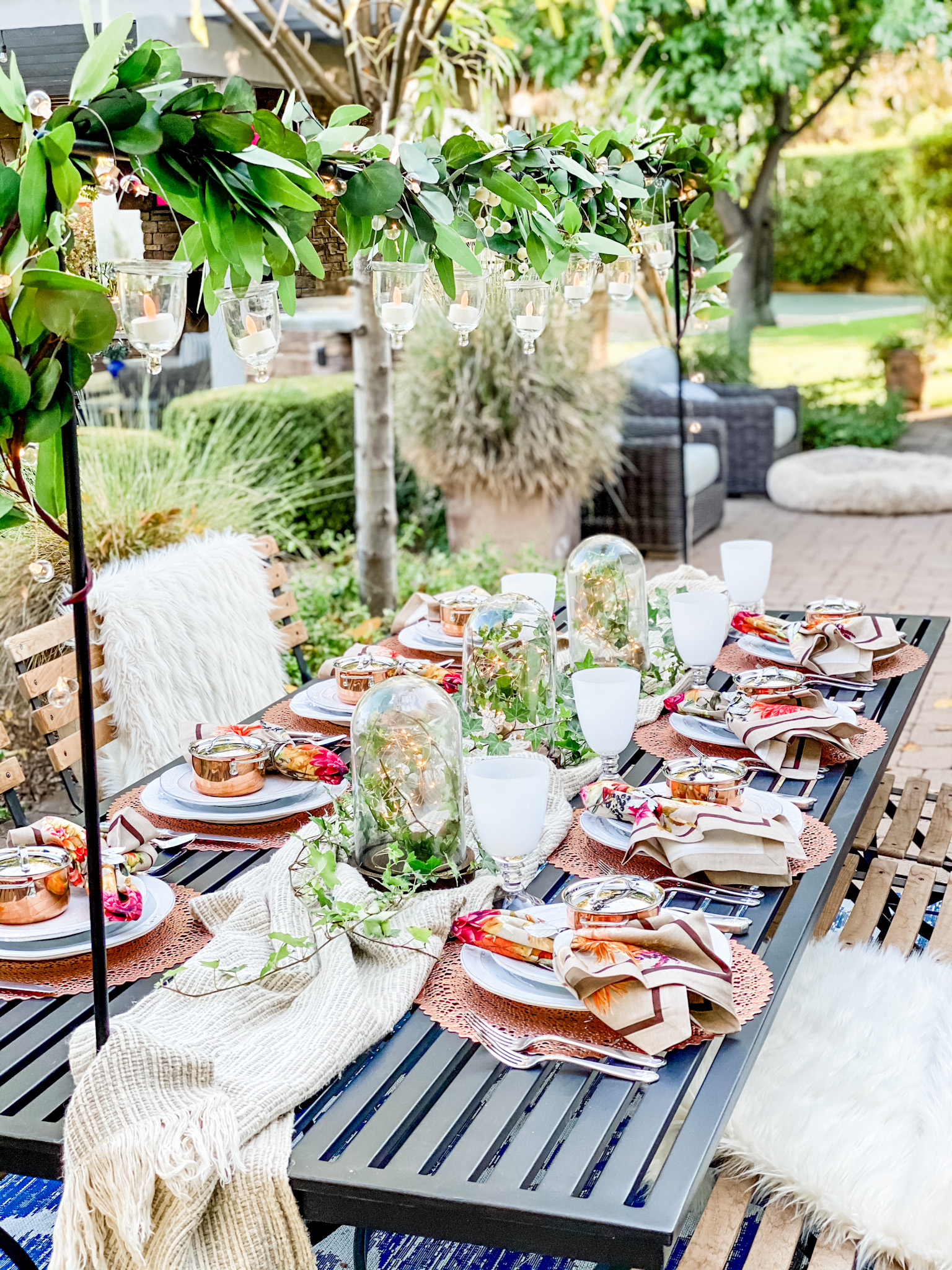 Backyard Fall Dinner: How to Set A Botanical Table