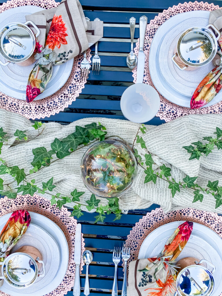 outdoor tablescape