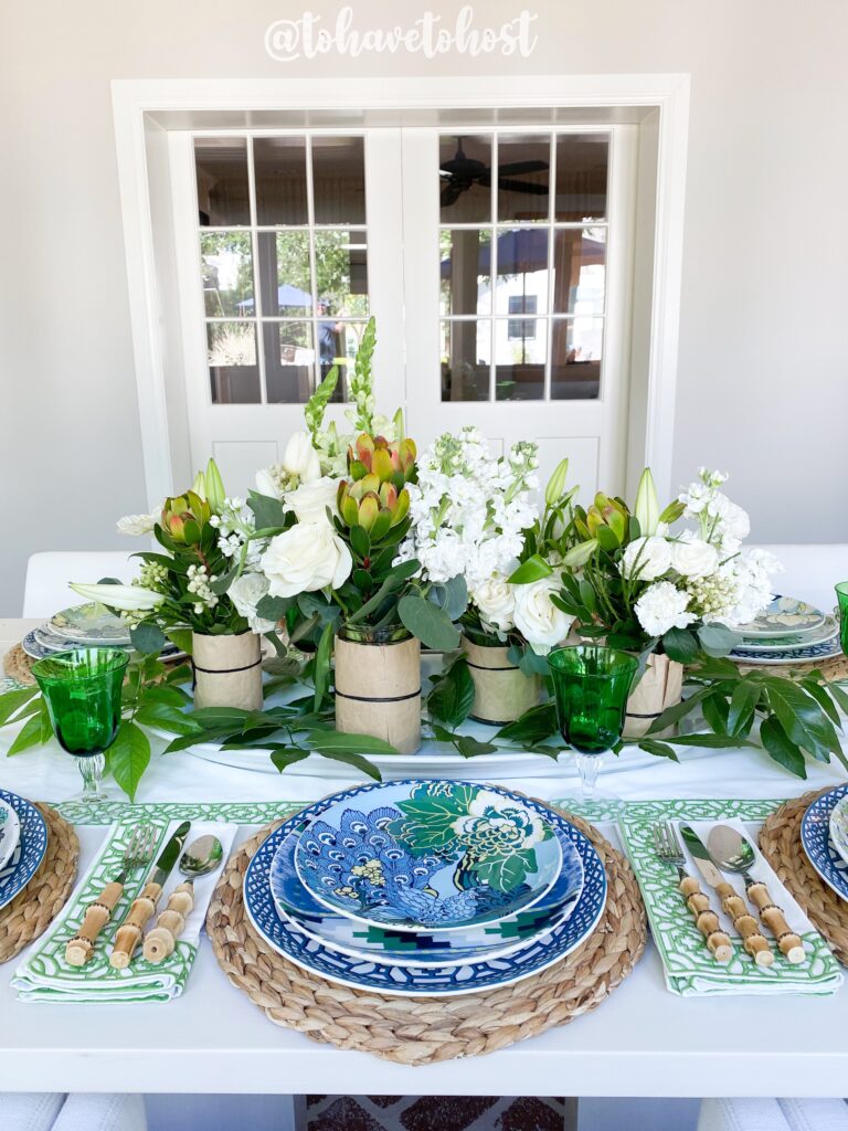 white flower centerpiece