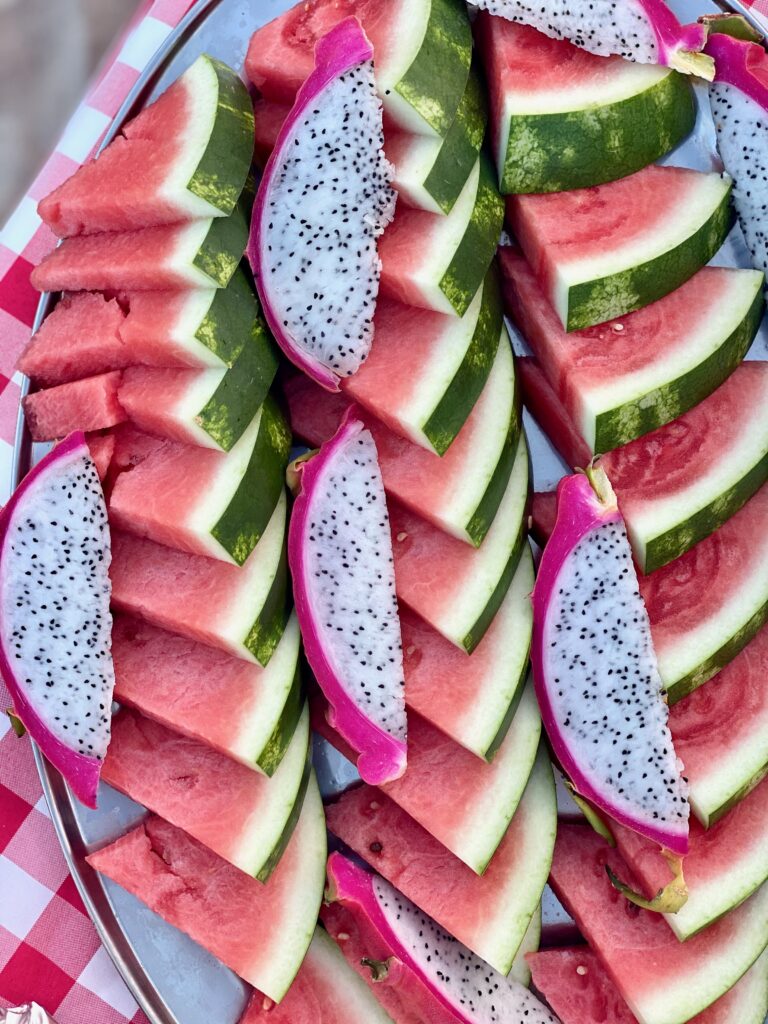 watermelon dragon fruit salad