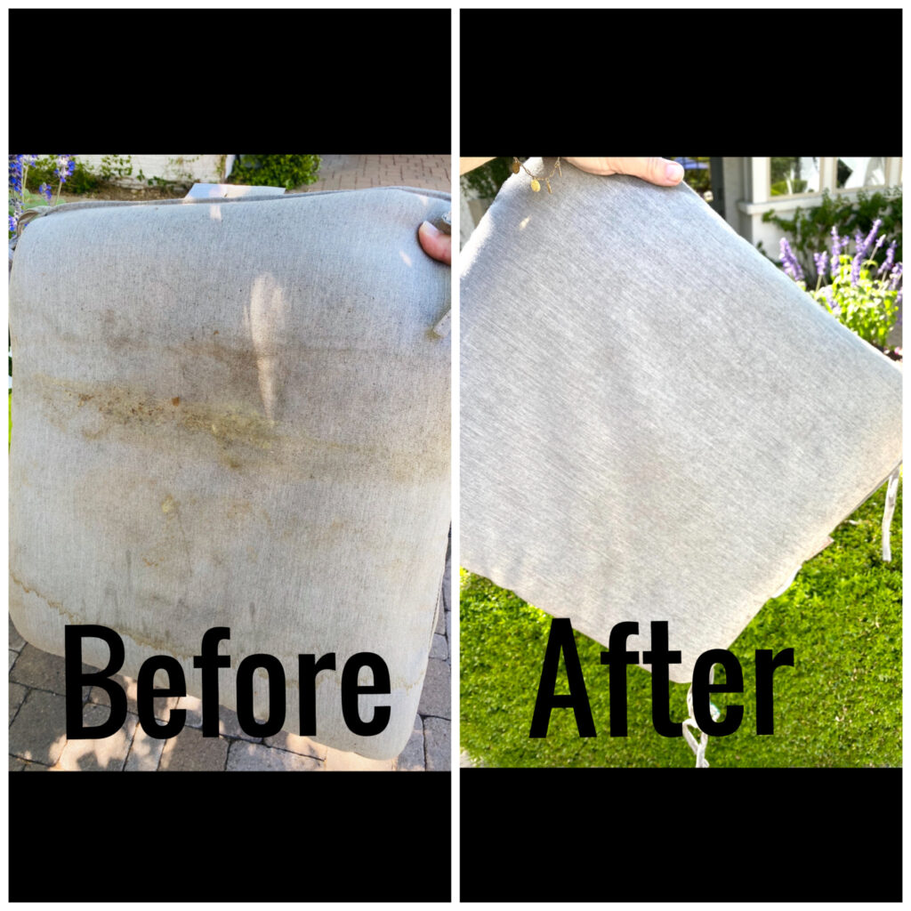 cleaning outdoor cushions