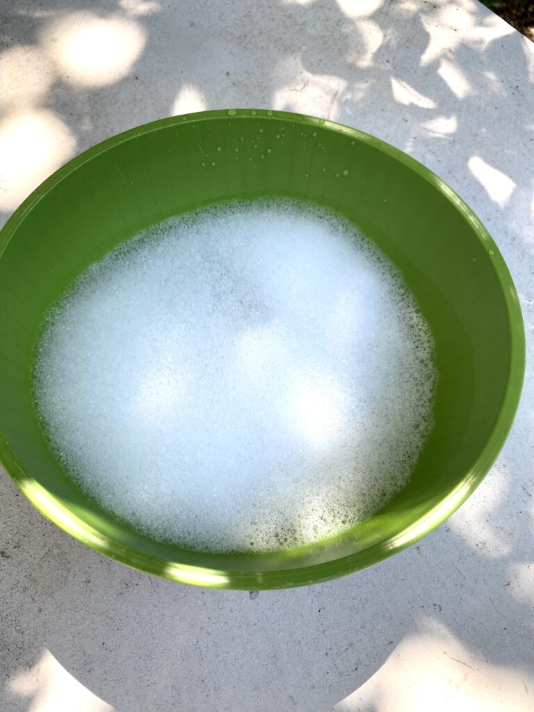 soapy water