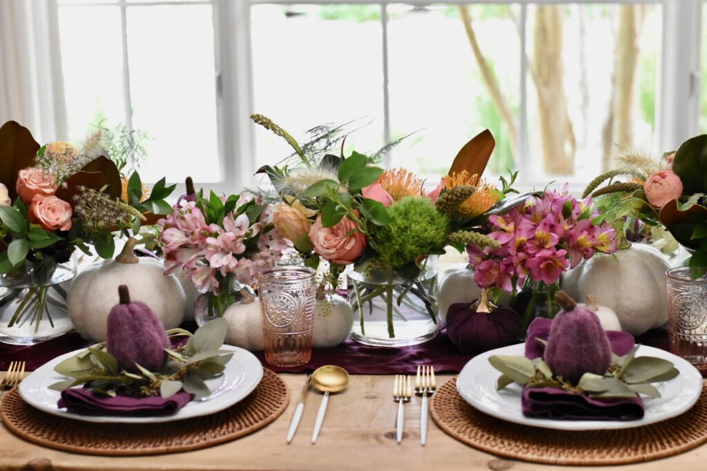 Decorating a Fall Tablescape - Norwood Lavender