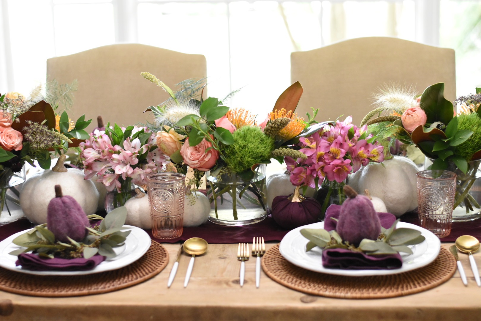 Time To Plan Thanksgiving: A Purple Table Idea - To Have + To Host