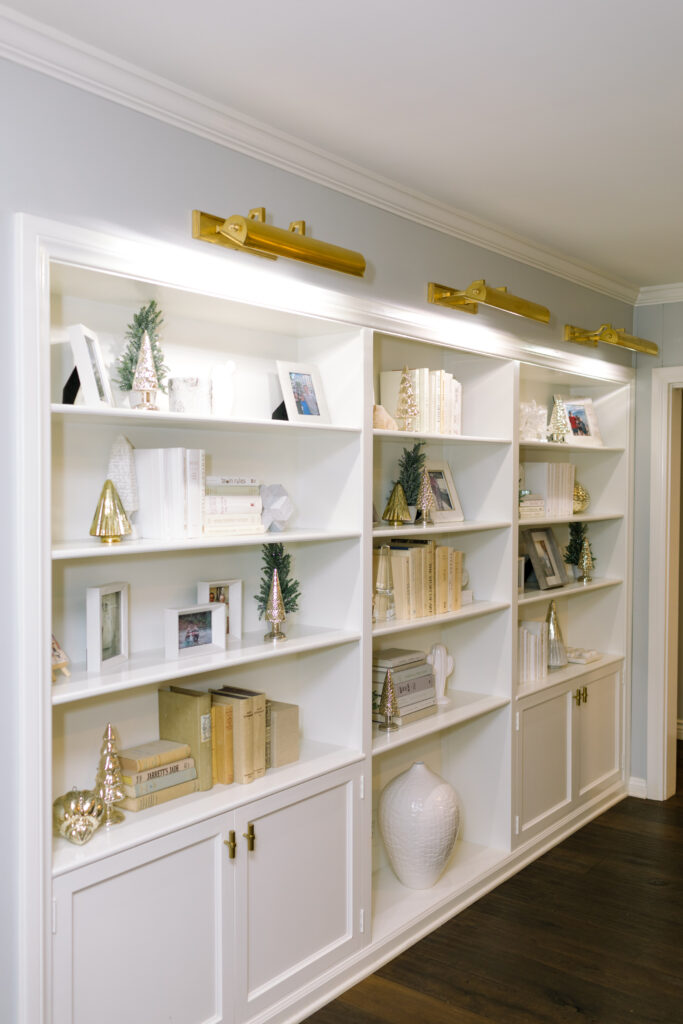 white bookcase