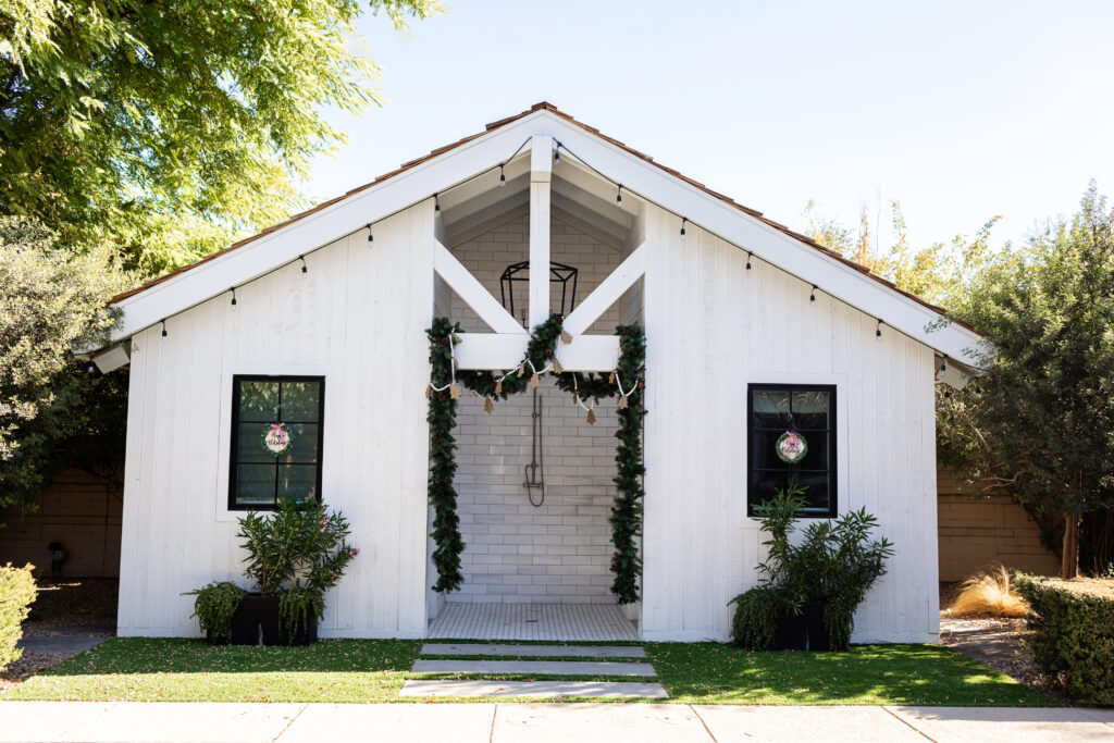 Christmas pool house