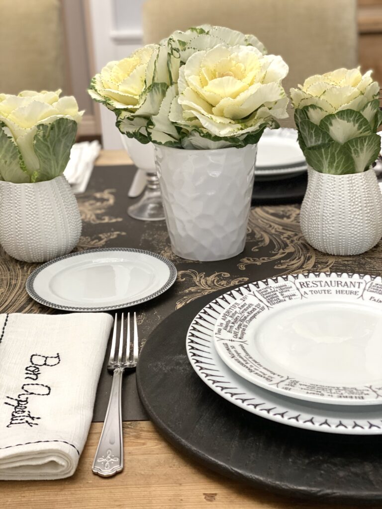 French flair place setting