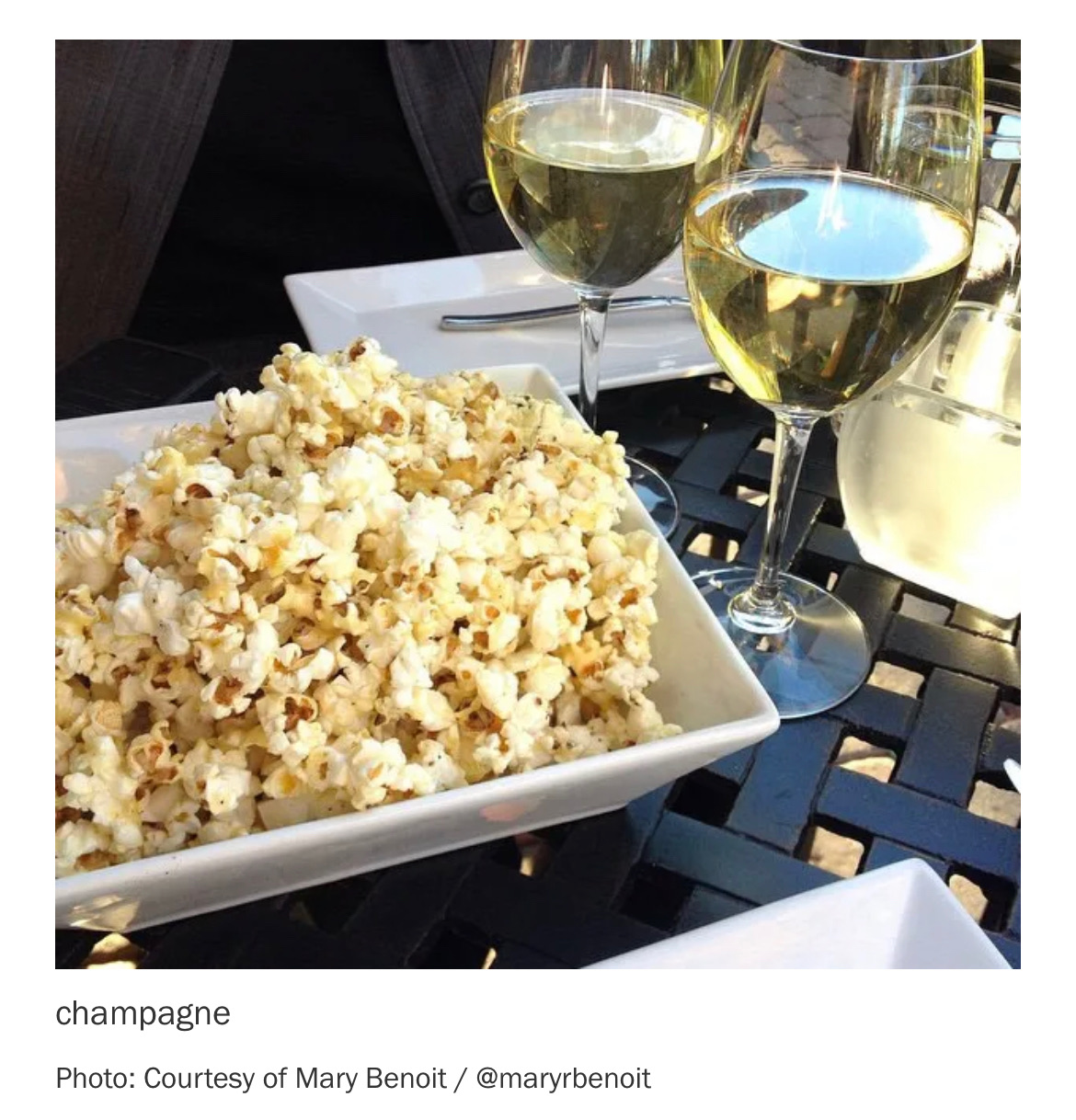 Champagne with popcorn? The perfect pairing!